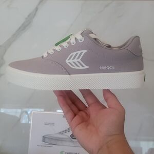 CARIUMA Naioca Light Grey Canvas Off-white Logo Sneakers UNISEX